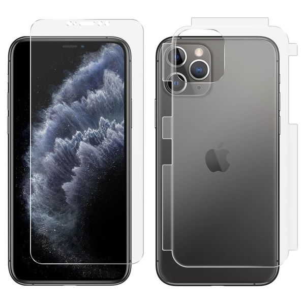 Avizar, Pellicola Protettiva Antibatterica A 360° Per Apple Iphone 11 Pro, Trasparente-image