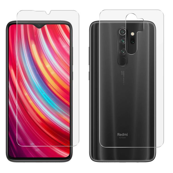 Avizar, Pellicola Protettiva Antibatterica A 360° Per Xiaomi Redmi Note 8 Pro, Trasparente-image