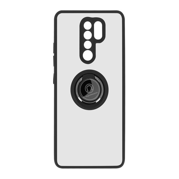 Avizar, Custodia Ibrida Per Cellulare Con Supporto Ad Anello Per Xiaomi Redmi 9, Nero-image