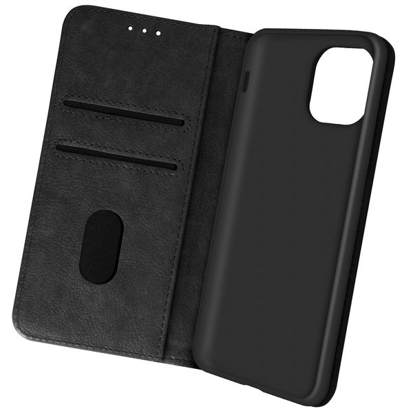 Avizar, Custodia In Pelle Finta Con Funzione Stand Per Apple Iphone 13 Pro, Nero-image