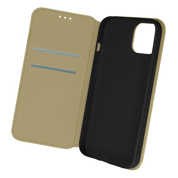 Cover In Ecopelle Classic Edition, Custodia Flip Per Apple Iphone 13 - Oro-image
