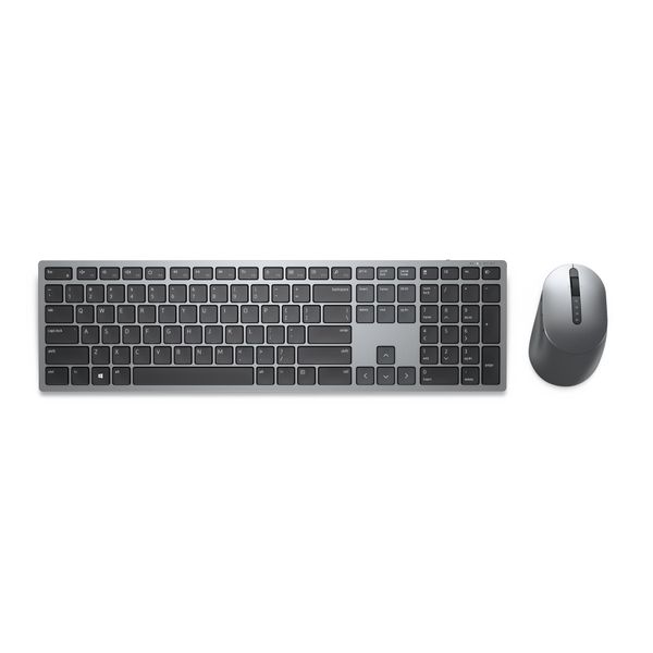 Dell KM7321W Tastiera Mouse Incluso Rf Senza Fili + Bluetooth Qwerty Us International Grigio, Titanio-image