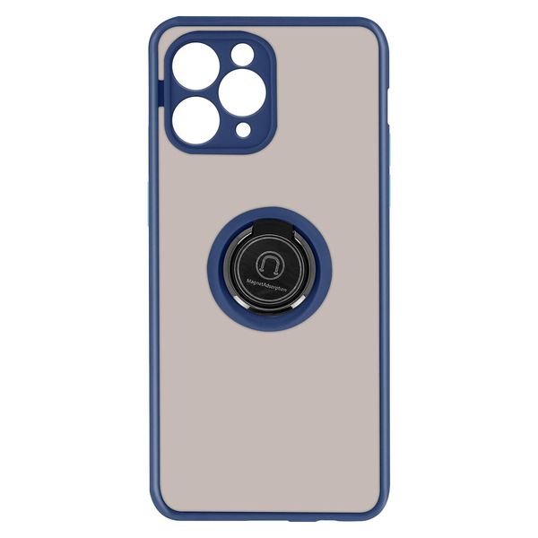 Avizar, Custodia Ibrida Per Cellulare Con Supporto Ad Anello Per Apple Iphone 11 Pro, Blu Scuro-image