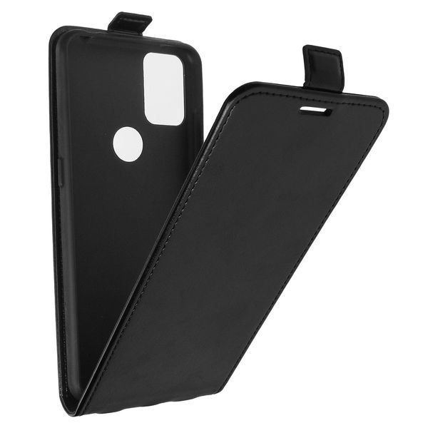 Avizar, Custodia Verticale A Ribalta Per Alcatel 3X 2020, Con Portacarte, Nero-image