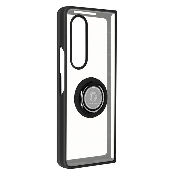 Avizar, Custodia Ibrida Per Cellulare Con Supporto Ad Anello Per Samsung Galaxy Z Fold 3, Nero-image