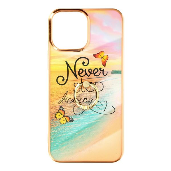 Custodia Ibrida Per Cellulare Con Supporto Ad Anello Per Iphone 12 /12 Pro - Never Stop Dreaming-image