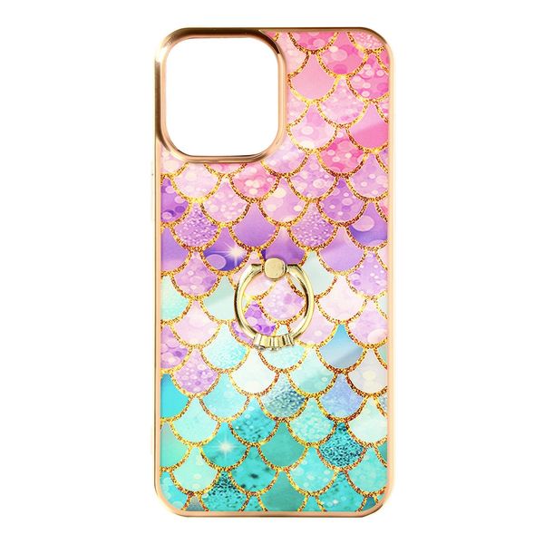 Custodia Ibrida Per Cellulare Con Supporto Ad Anello Per Apple Iphone 12 / 12 Pro - Mermaid-image
