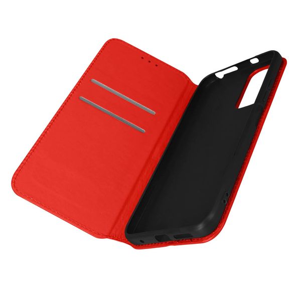 Cover In Pelle Finta Classic Edition Per Xiaomi Redmi Note 11 / Note 11S - Rosso-image