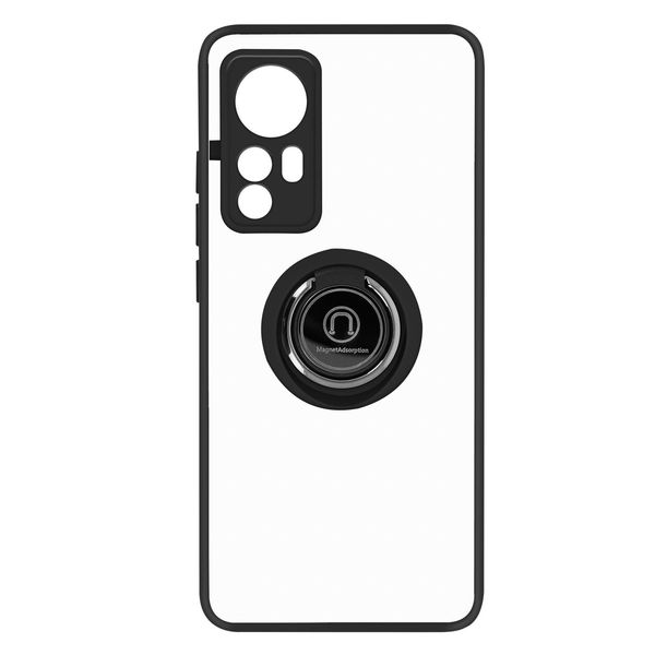 Avizar, Custodia Ibrida Per Cellulare Con Supporto Ad Anello Xiaomi 12 / 12X, Nero-image