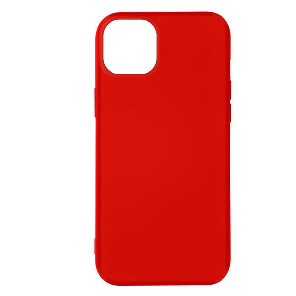 Custodia Semirigida In Silicone Per Apple Iphone 14 Plus, Soft Touch - Rosso-image