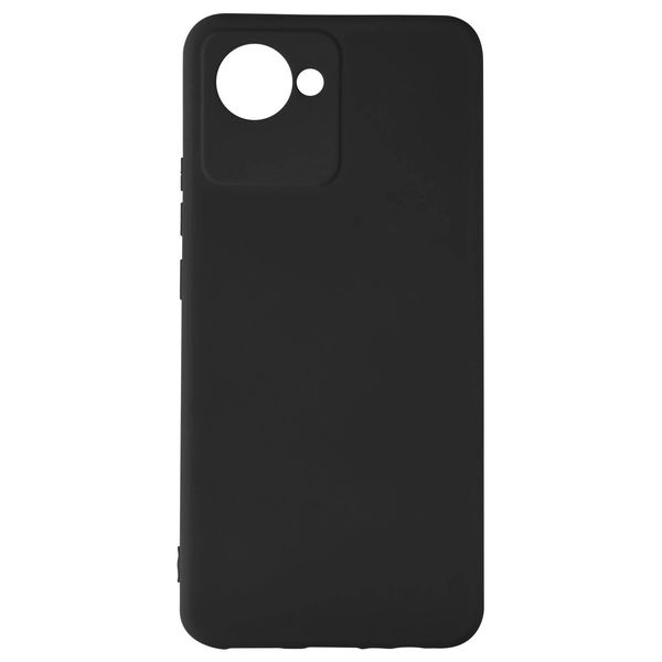 Avizar, Custodia Per Cellulare In Silicone Semirigido Per Realme C30, Soft Touch, Nero-image