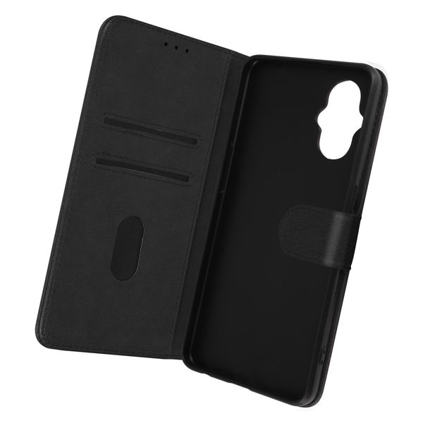 Avizar, Custodia In Pelle Finta Con Funzione Stand Per Oppo Reno 8 Lite 5G, Nero-image