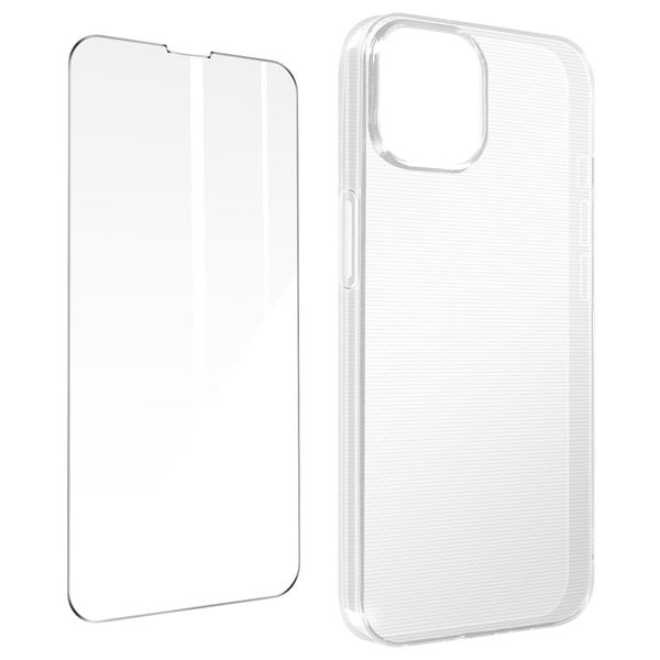 Avizar, Set Di Protezione A 360° Per Apple Iphone 14 Plus: Custodia + Pellicola, Trasparente-image