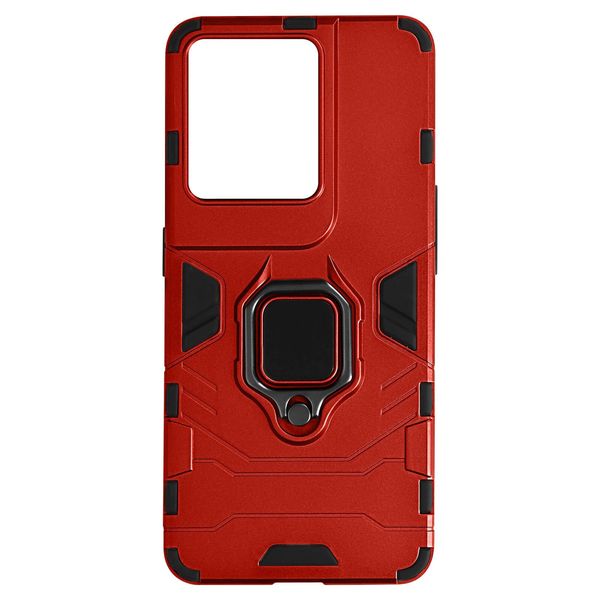 Custodia Antiurto Per Cellulare Oppo Reno 8 Pro 5G Con Supporto Ad Anello - Rosso-image