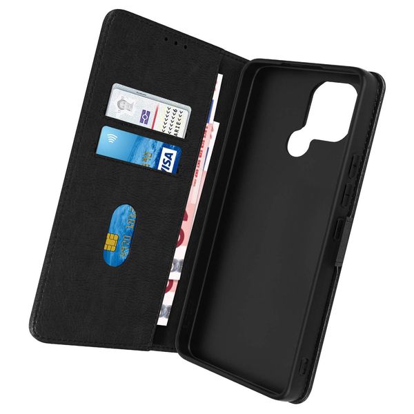 Avizar, Custodia In Pelle Finta Con Funzione Di Supporto Per Xiaomi Redmi A1 / A2, Nero-image
