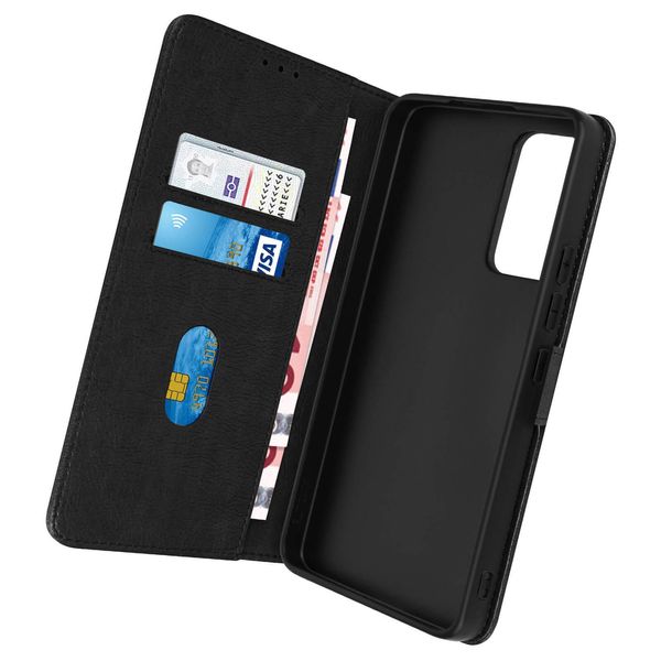 Avizar, Custodia In Pelle Finta Con Funzione Di Supporto Per Xiaomi 12T, Xiaomi 12T Pro, Nero-image