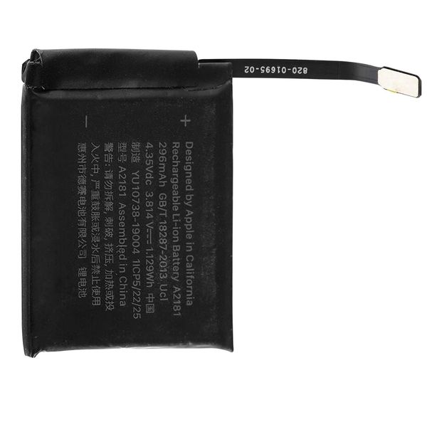 Batteria Sostitutiva Per Apple Watch Series 5 / Se (44 Mm), Batteria Supplementare Da 296 Mah - Nero-image