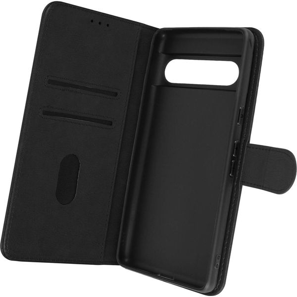 Avizar, Custodia In Ecopelle Con Funzione Stand Per Google Pixel 7 Pro, Nero-image
