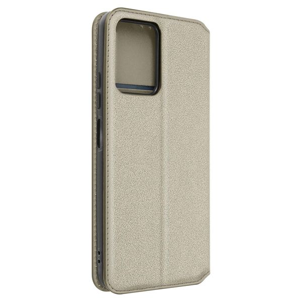 Cover In Pelle Finta Classic Edition Per Xiaomi Redmi Note 12 4G - Oro-image