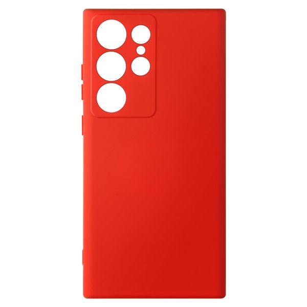 Custodia Semirigida In Silicone Per Samsung Galaxy S23 Ultra, Soft Touch - Rosso-image