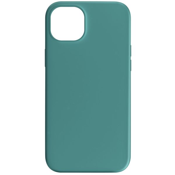 Custodia Semirigida In Silicone Per Apple Iphone 15 Plus, Soft Touch - Blu-Verde-image