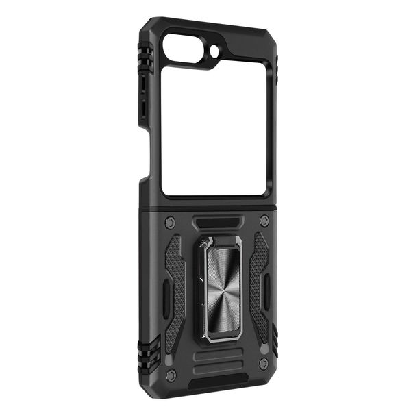 Avizar, Custodia Bumper Per Samsung Z Flip5 Con Angoli Rinforzati, Armoring Bump, Nero-image