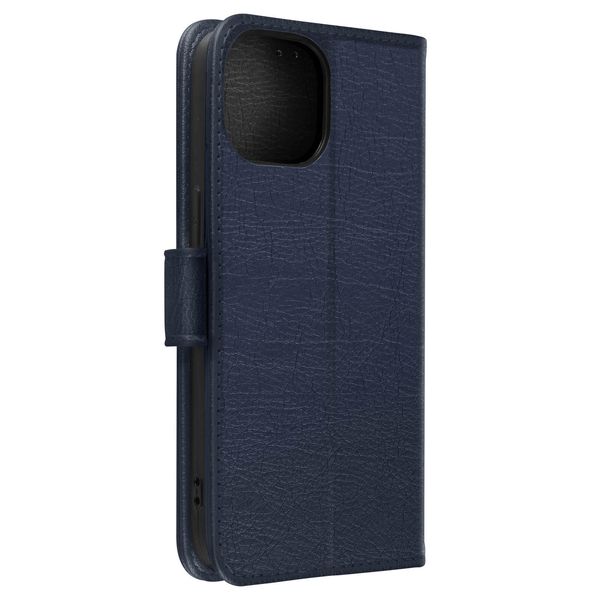 Custodia In Pelle Finta Con Funzione Stand Per Apple Iphone 15 Pro - Blu Scuro-image