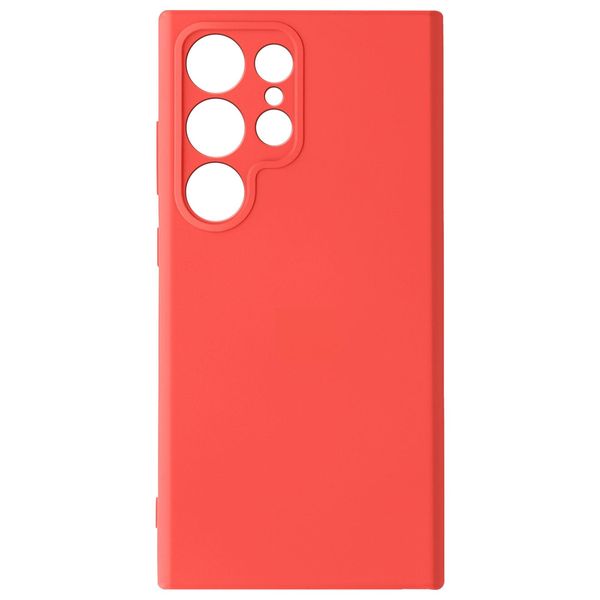 Avizar, Custodia Semirigida In Silicone Per Samsung Galaxy S24 Ultra, Rosso Corallo-image