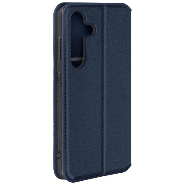 Avizar, Custodia In Pelle Finta Classic Edition Per Samsung Galaxy S24 Plus / S25 Plus, Blu Scuro-image