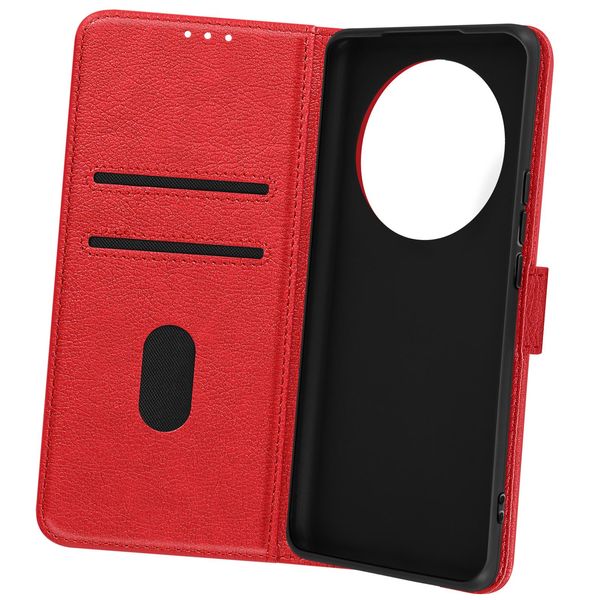 Avizar, Custodia In Ecopelle Con Funzione Di Supporto Honor Magic 6 Lite 5G, Rosso-image
