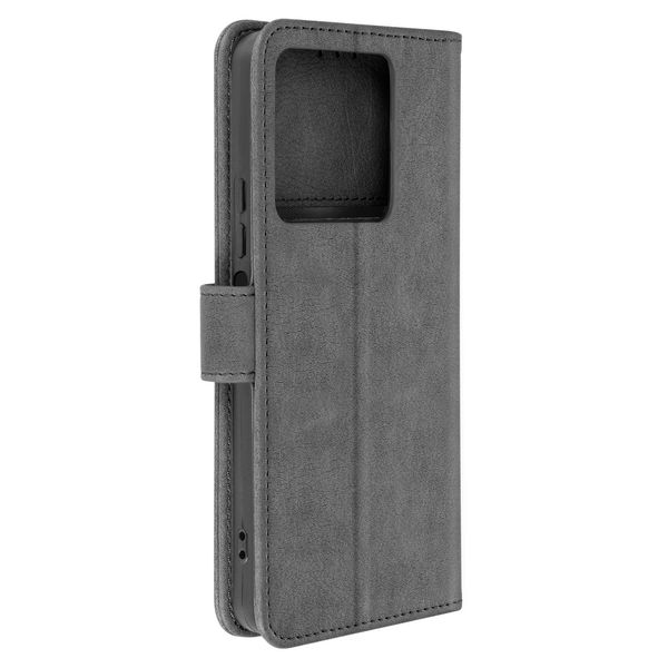 Avizar, Custodia In Pelle Finta Con Funzione Di Supporto Per Xiaomi Redmi Note 13 5G, Grigio-image