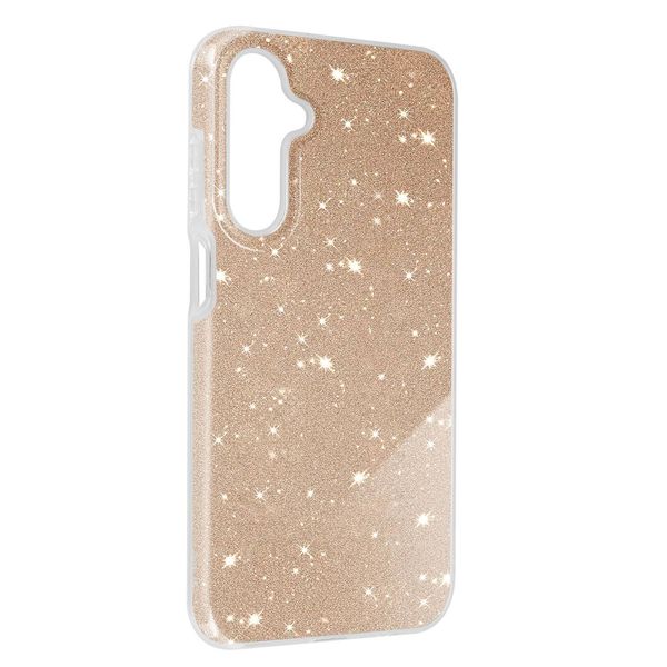 Avizar, Custodia In Silicone Sottile Per Samsung Galaxy A25 5G, Custodia Glitter, Oro-image