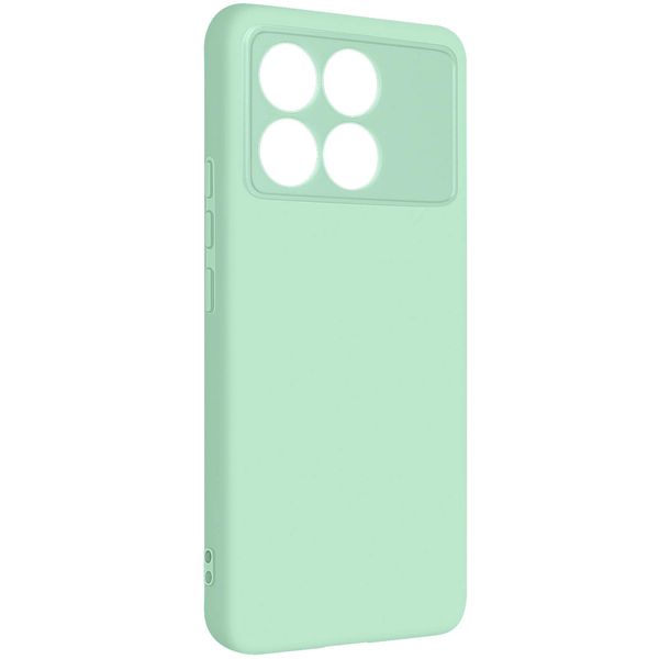 Avizar, Custodia Semirigida In Silicone Per Xiaomi Poco X6 Pro Con Cinturino Da Polso, Verde Chiaro-image