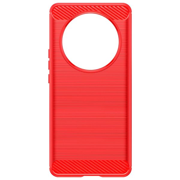 Avizar, Custodia Protettiva Flessibile Per Honor Magic 6 Lite 5G, Effetto Carbonio, Rosso-image