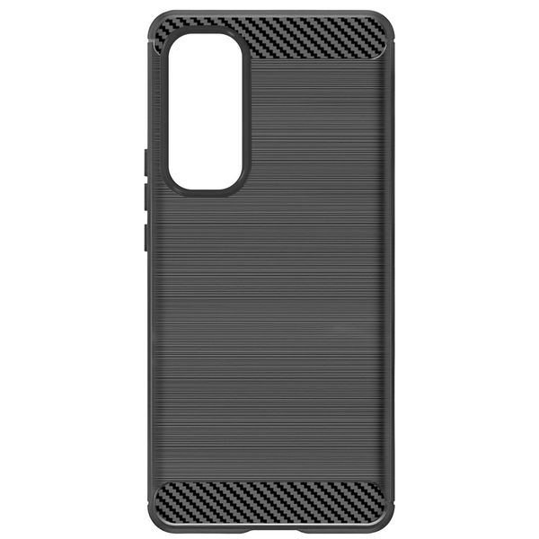 Avizar, Custodia Protettiva Flessibile Per Samsung Galaxy A55, Effetto Carbonio, Nero-image