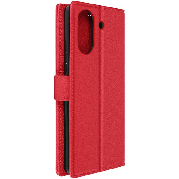 Avizar, Custodia In Pelle Finta Xiaomi Redmi 13C /Poco C65 Con Slot Per Schede, Rosso-image