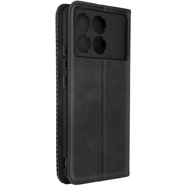 Avizar, Custodia Per Xiaomi Poco X6 Pro Funzione Stand A Portafoglio, Motivo A Mosaico, Nero-image