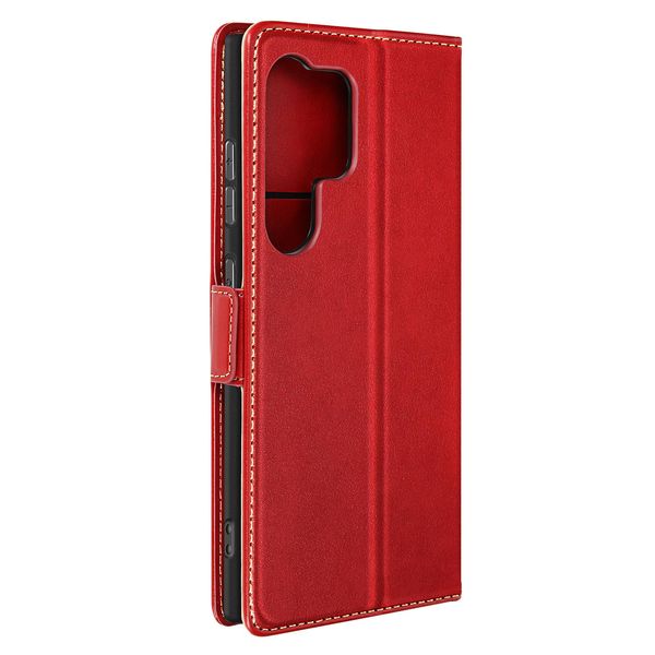 Avizar, Custodia A Portafoglio Per Samsung Galaxy S24 Ultra Con Patta Magnetica, Rosso-image