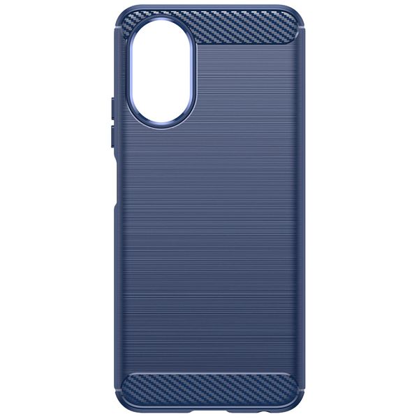 Avizar, Custodia Protettiva Flessibile Per Oppo A38, Effetto Carbonio, Blu Scuro-image