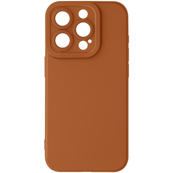 Avizar, Custodia In Silicone Softglow Per Apple Iphone 15 Pro Max, Fotocamera Protetta, Marrone Chiaro-image
