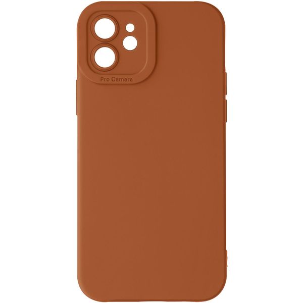 Avizar, Custodia In Silicone Softglow Per Apple Iphone 12, Fotocamera Protetta, Marrone Chiaro-image
