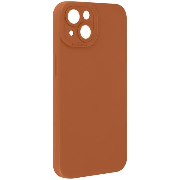 Avizar, Custodia In Silicone Softglow Per Apple Iphone 14, Fotocamera Protetta, Marrone Chiaro-image