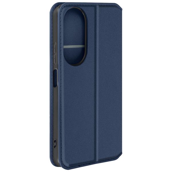 Avizar, Custodia In Pelle Finta Classic Edition Honor 90 Smart, Blu Scuro-image