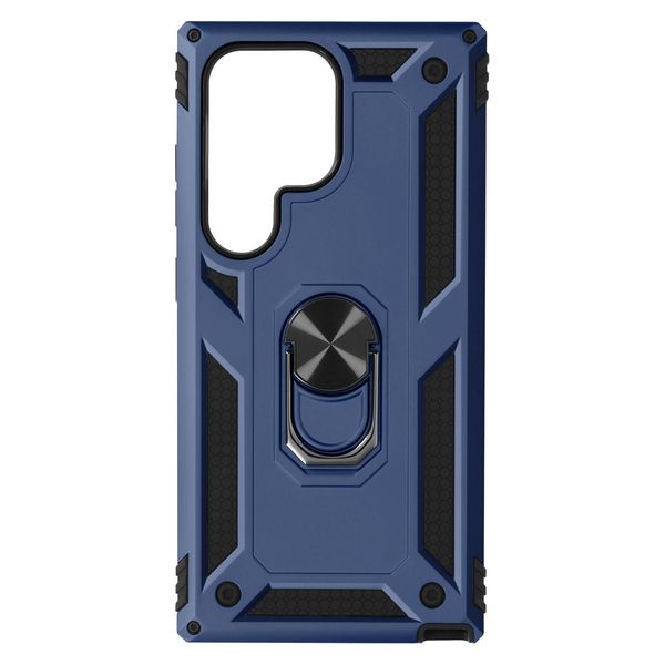 Avizar, Custodia Protettiva Ibrida Per Samsung Galaxy S24 Ultra, Supporto Per Anello, Blu Scuro-image