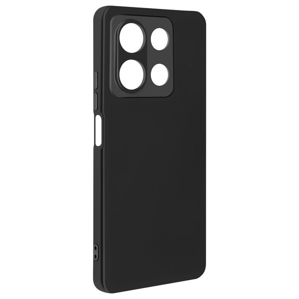 Avizar, Custodia Semirigida In Silicone Per Xiaomi Redmi Note 13 5G Con Cinturino Da Polso, Nero-image