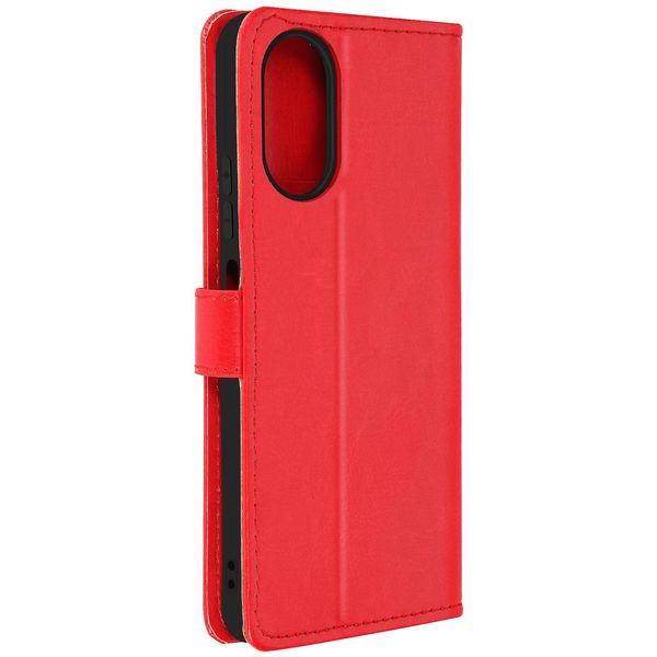 Avizar, Oppo A38 Vintage Wallet Cover Con Funzione Stand, Rosso-image