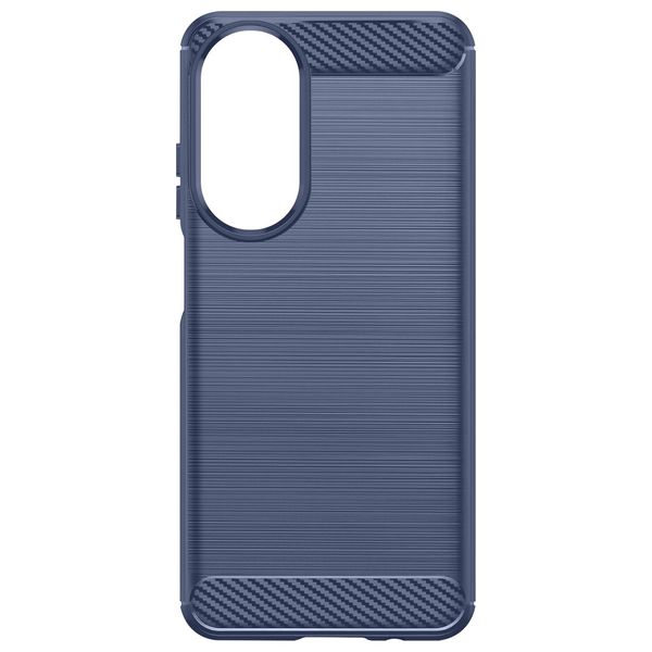 Avizar, Custodia Protettiva Flessibile Per Honor 90 Smart, Effetto Carbonio, Blu Carbonio-image