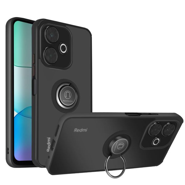 Avizar, Custodia Per Cellulare Con Supporto Ad Anello Xiaomi Redmi 13, Nero-image