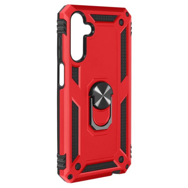 Avizar, Custodia Protettiva Ibrida Per Samsung Galaxy A15 5G, Supporto Per Anello, Rosso-image
