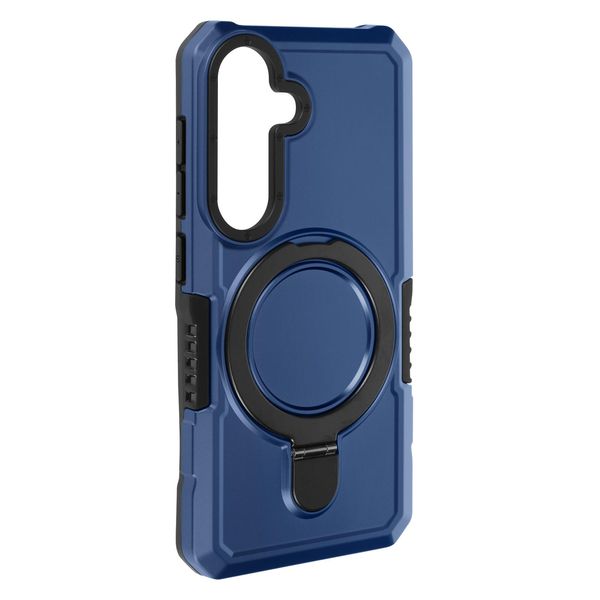 Avizar, Custodia Ibrida Antiurto Per Samsung Galaxy S24 / S25 Con Anello Di Fissaggio, Blu Scuro-image